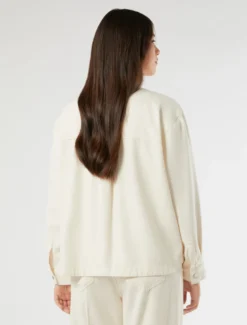 Giacca in bull di tencel e cotone - BIANCO