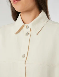 Giacca in bull di tencel e cotone - BIANCO