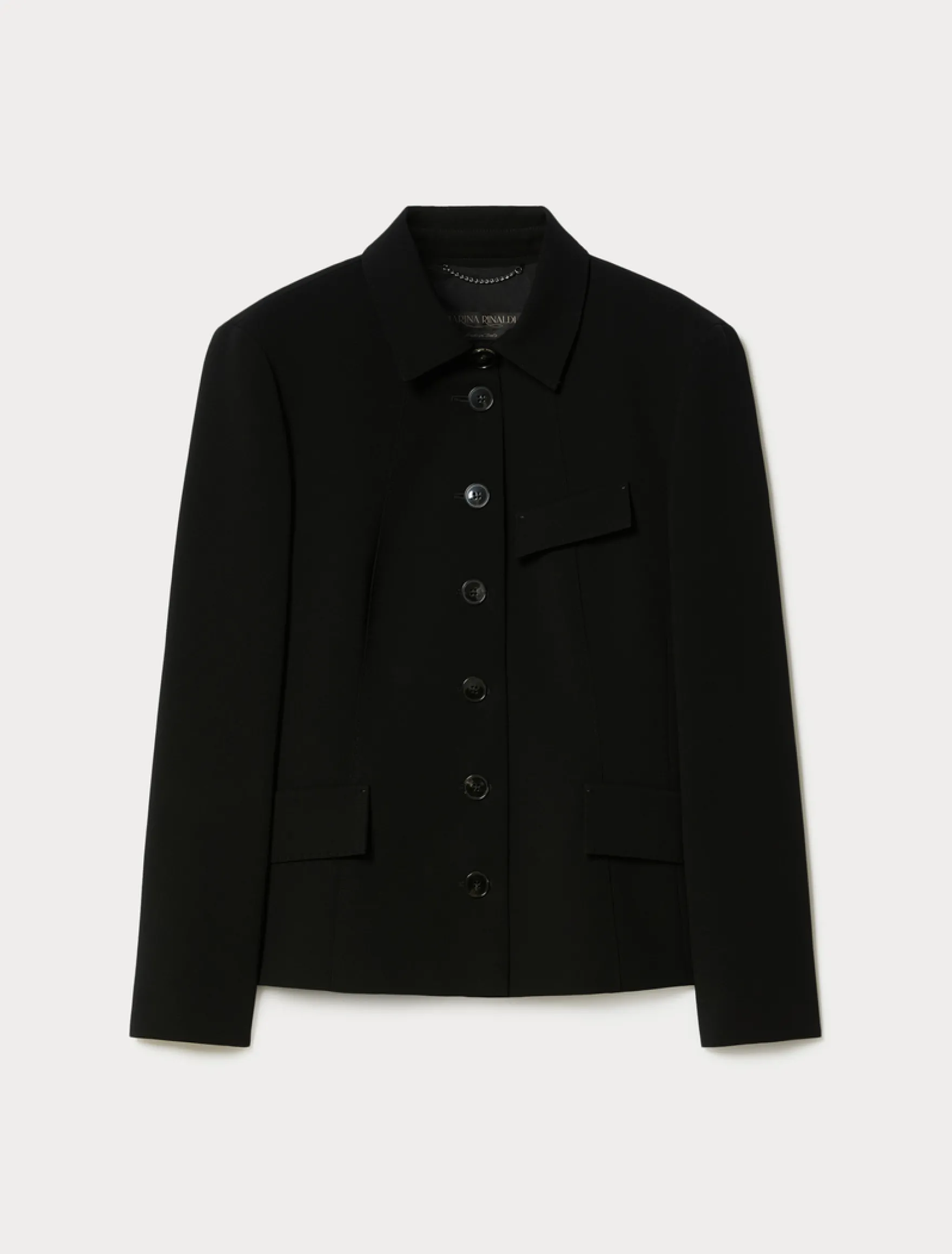 Giacca in cady con tasche - NERO