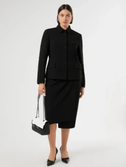 Giacca in cady con tasche - NERO