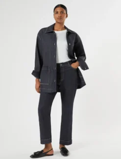 Giacca in cotone stretch - BLU