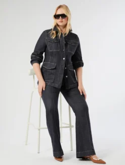 Giacca in cotone stretch - BLU NOTTE