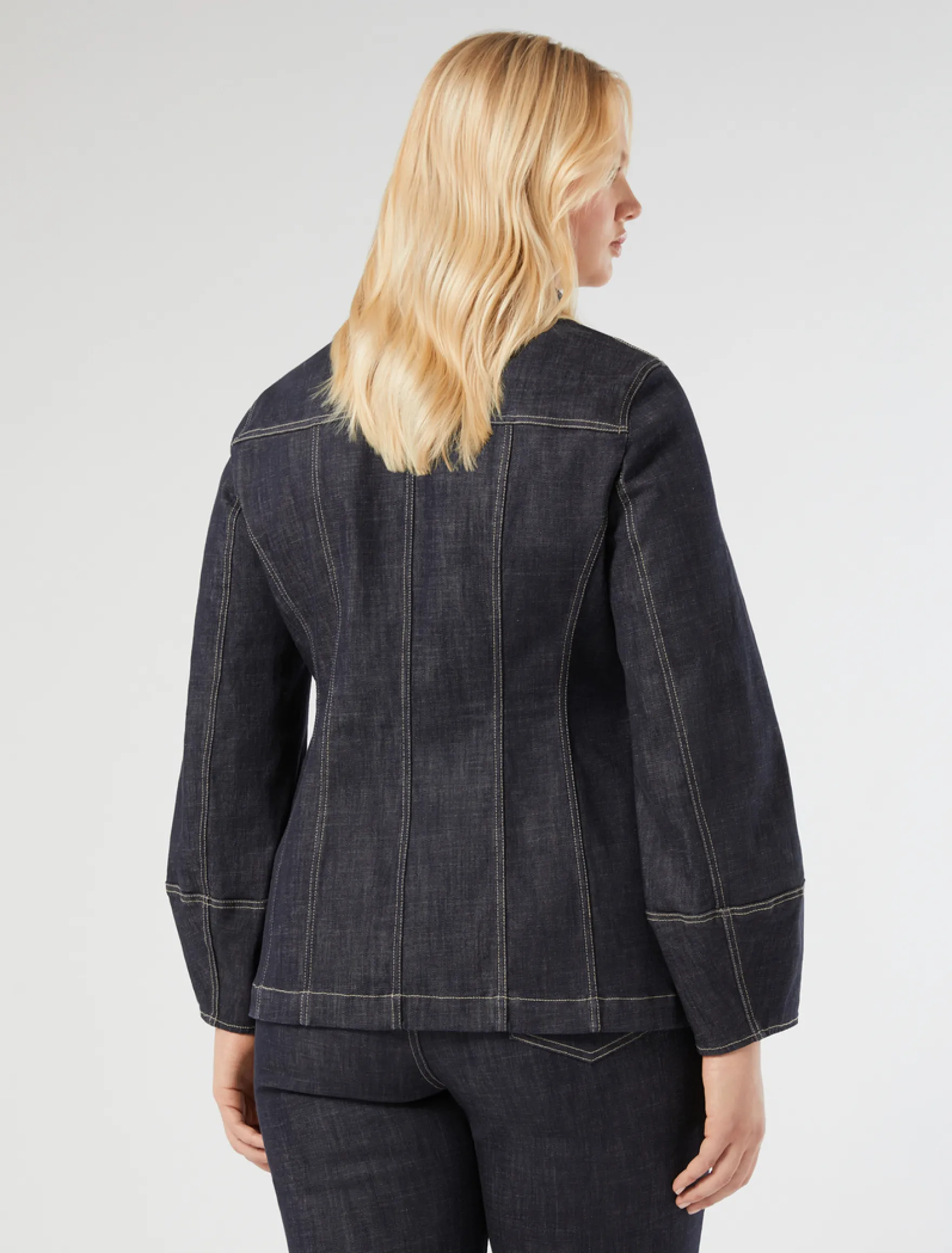 Giacca in cotone stretch - BLU NOTTE