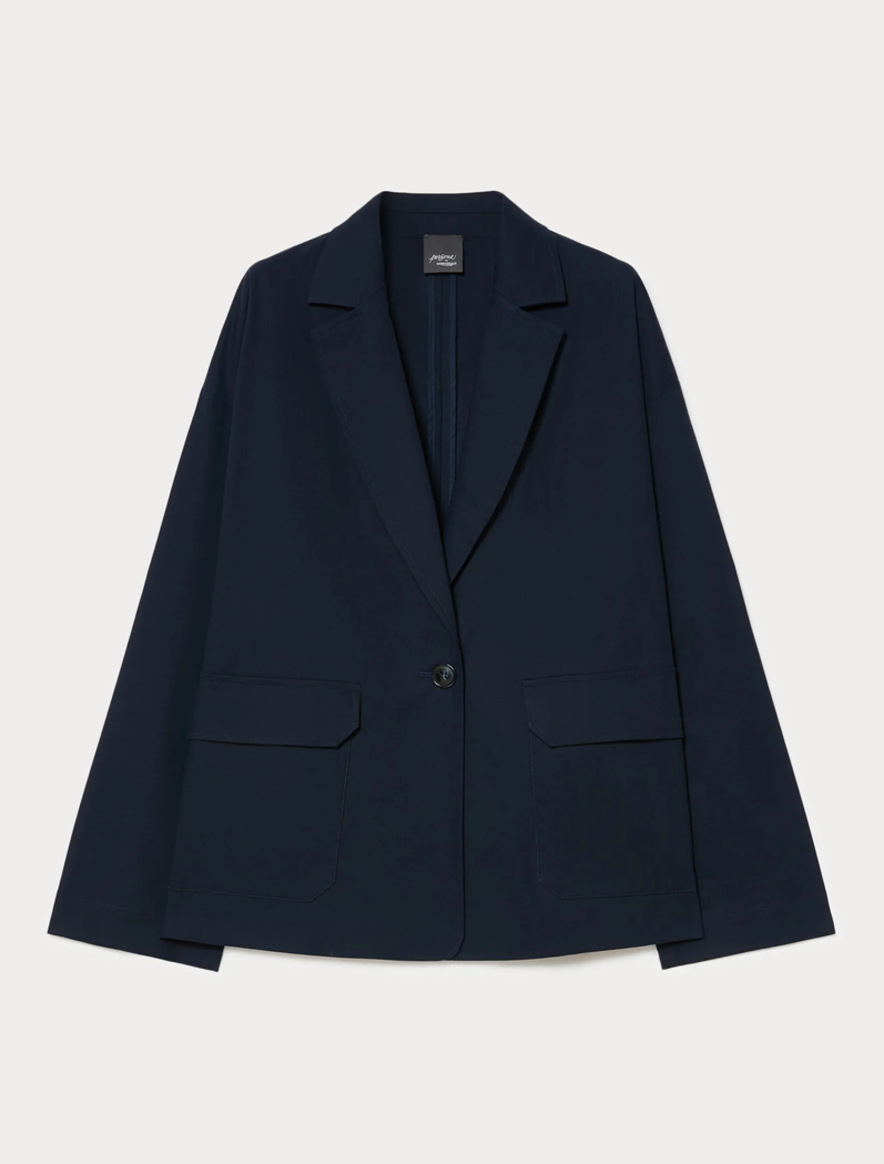 Giacca in gabardina di cotone - BLU MARINO