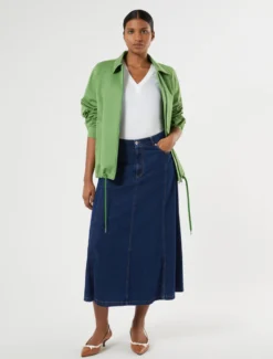 Giacca in gabardina stretch - VERDE