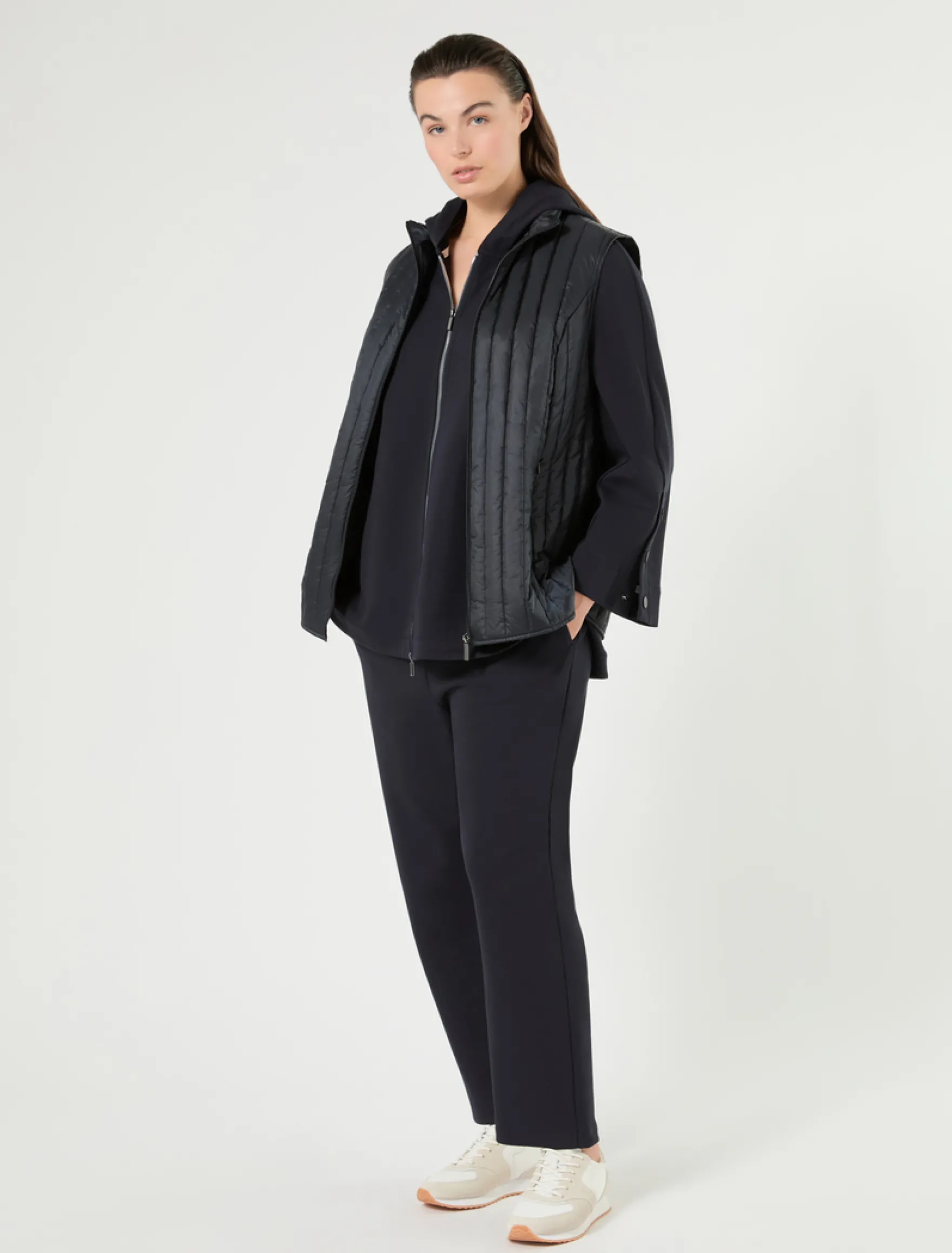 Giacca in jersey double - BLU NOTTE
