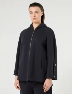 Giacca in jersey double - BLU NOTTE
