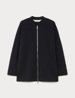 Giacca in jersey double - BLU NOTTE