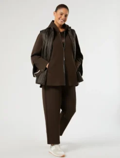 Giacca in jersey double - MARRONE SCURO