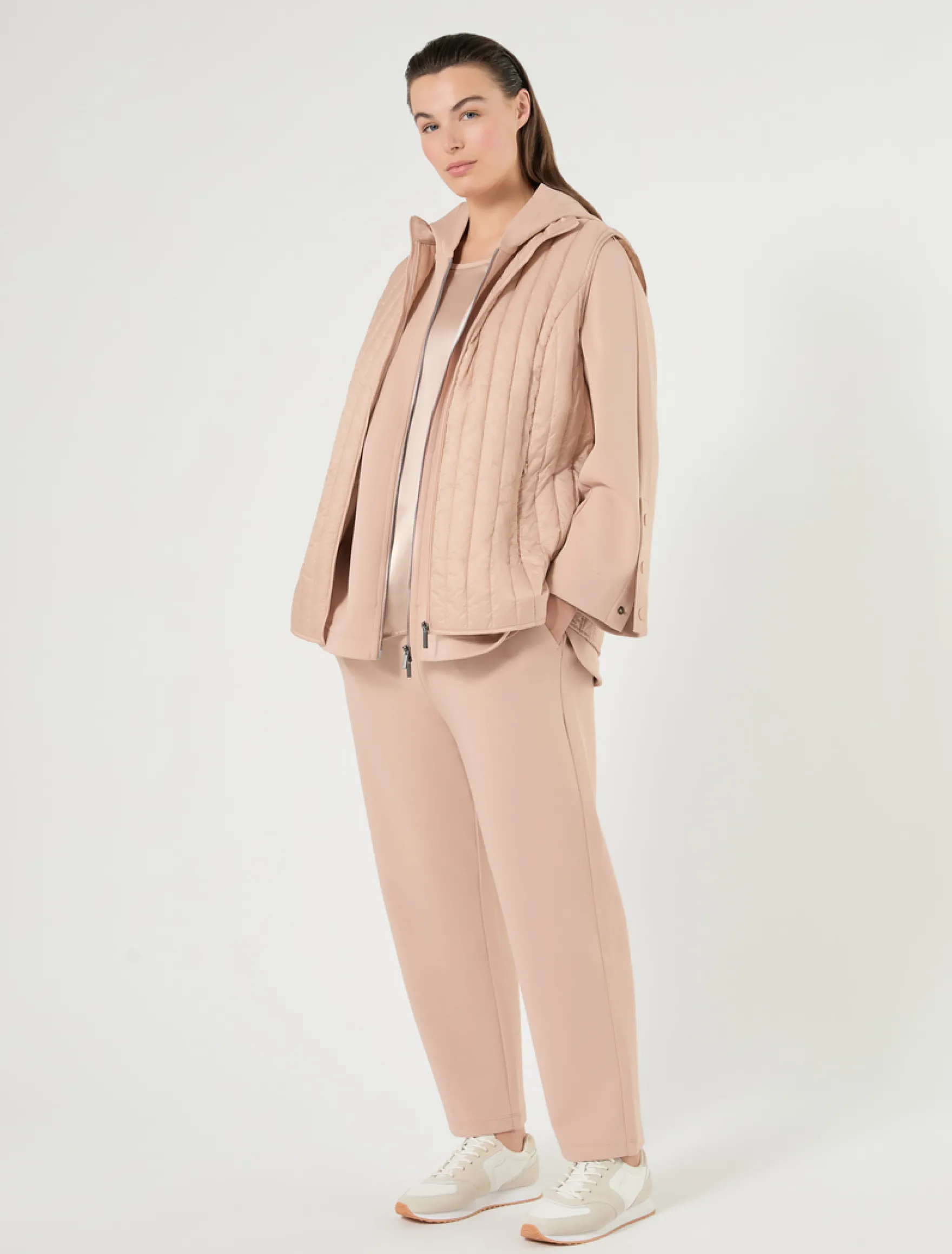 Giacca in jersey double - ROSA ANTICO