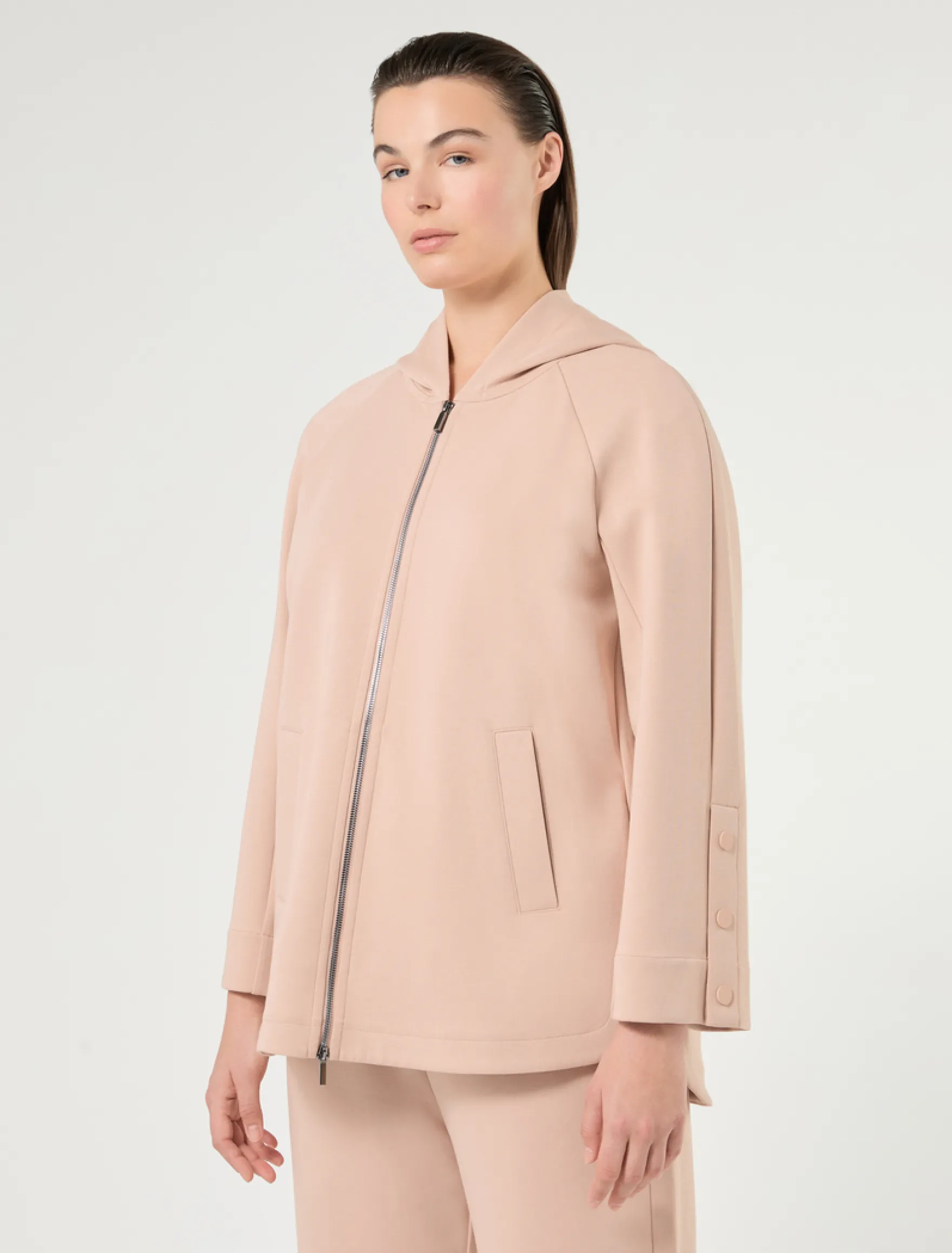 Giacca in jersey double - ROSA ANTICO