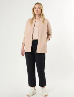 Giacca in jersey double - ROSA ANTICO