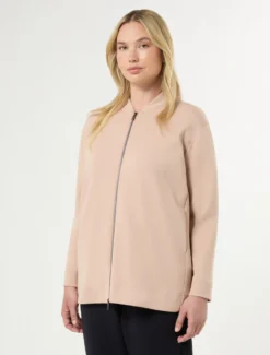 Giacca in jersey double - ROSA ANTICO