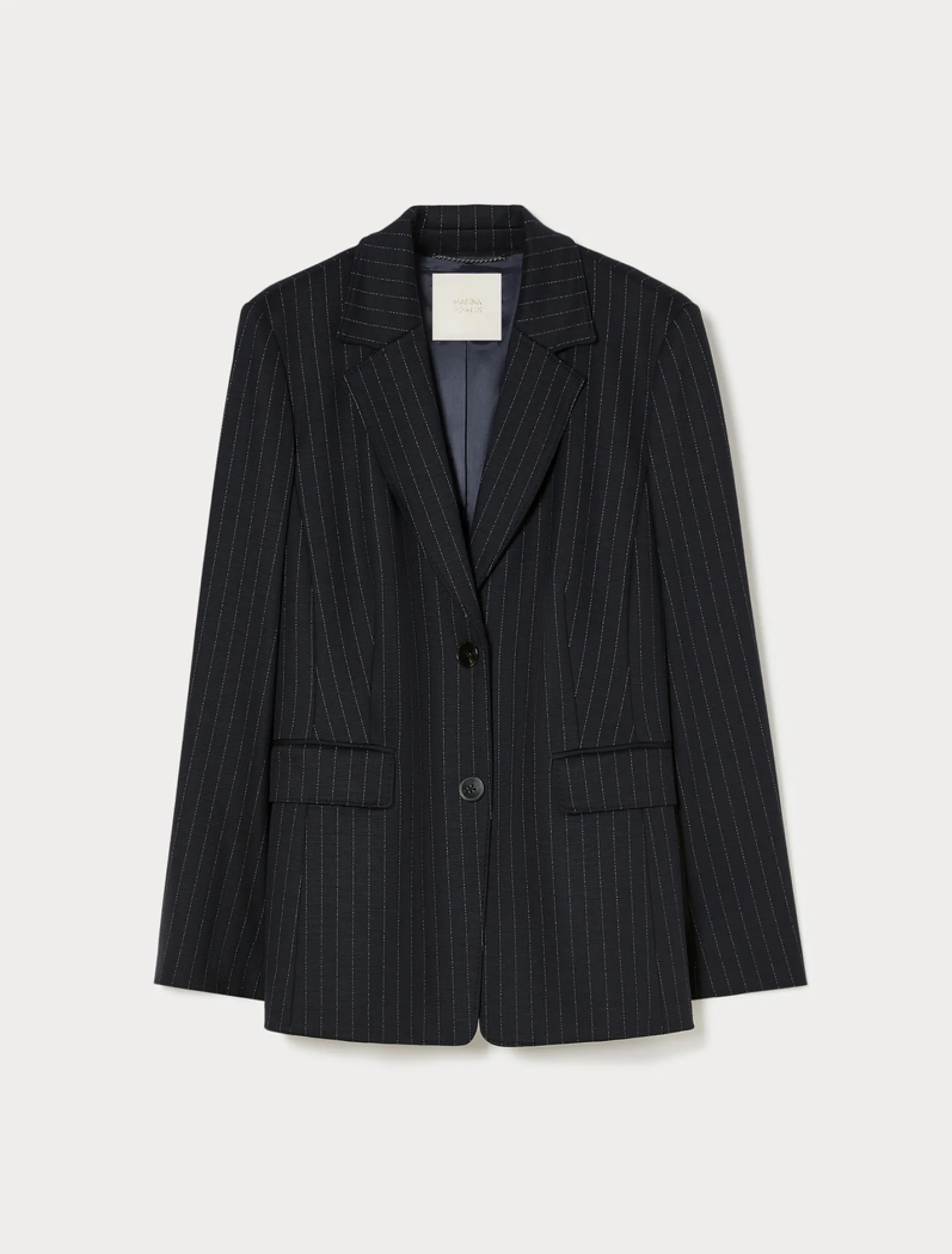 Giacca in jersey jacquard - BLU NOTTE