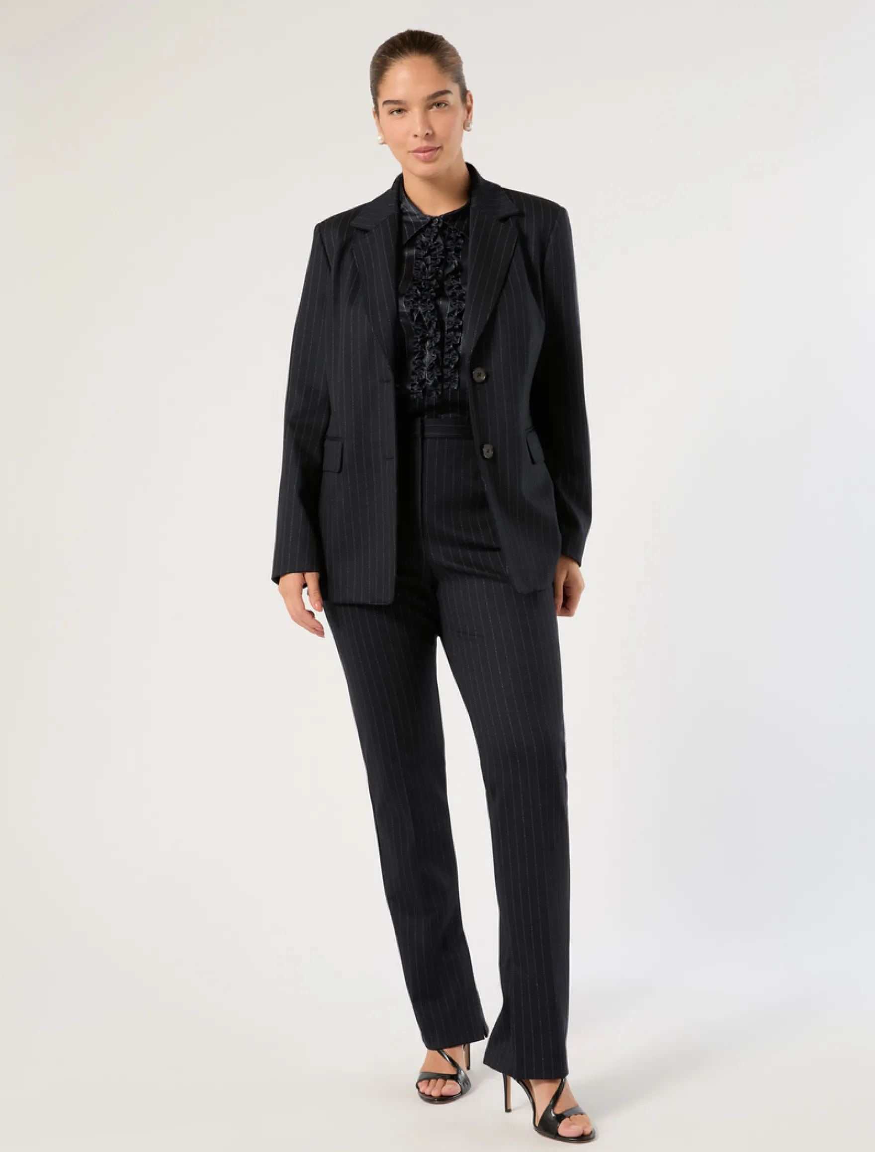 Giacca in jersey jacquard - BLU NOTTE