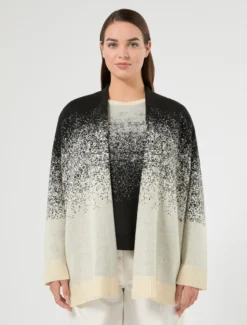 Giacca in maglia jacquard - NERO