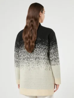 Giacca in maglia jacquard - NERO