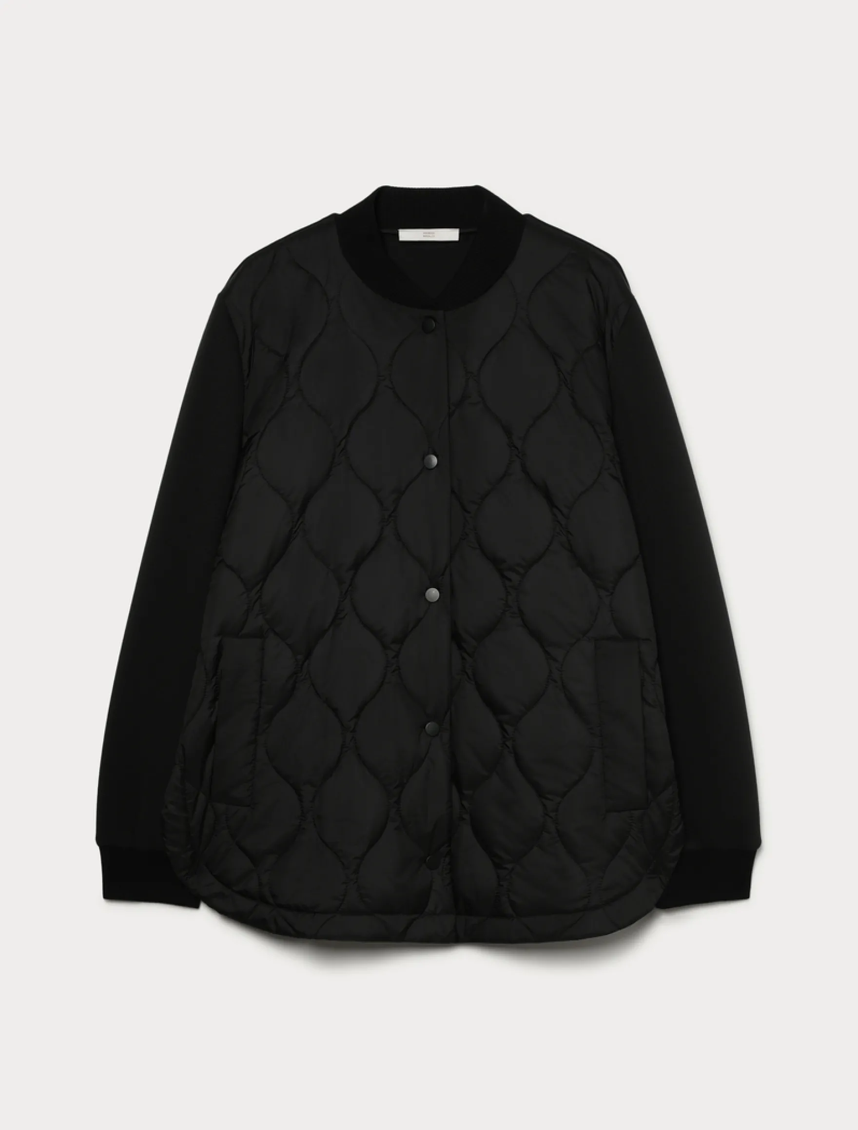 Giacca in scuba e nylon - NERO