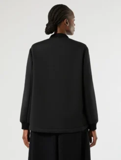 Giacca in scuba e nylon - NERO