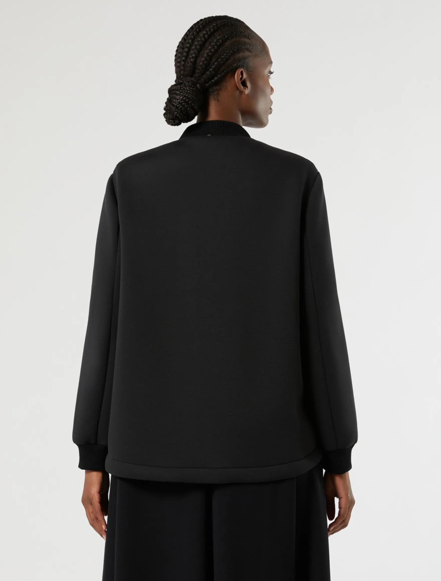 Giacca in scuba e nylon - NERO