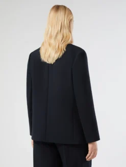Giacca in tela stretch - BLU NOTTE