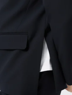 Giacca in tela stretch - BLU NOTTE