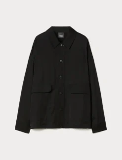 Giacca in twill di viscosa - NERO