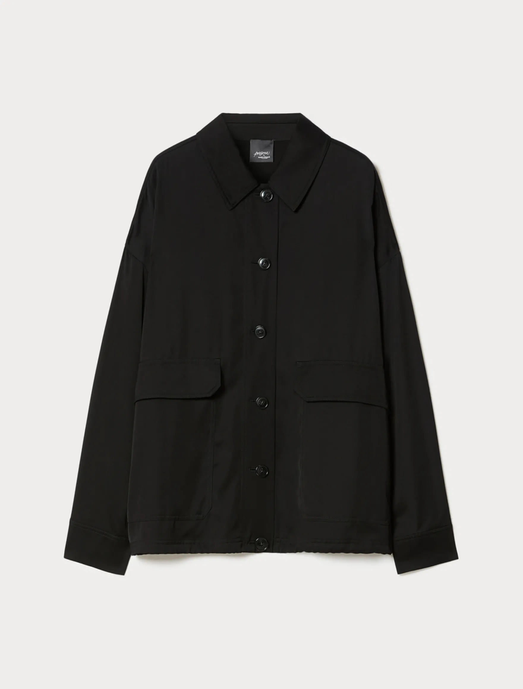 Giacca in twill di viscosa - NERO
