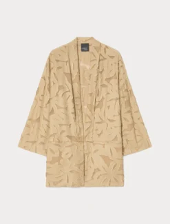 Giacca over in fil coupé - BEIGE