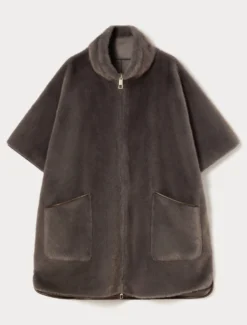 Giaccone a mantella reversibile - GRIGIO MEDIO