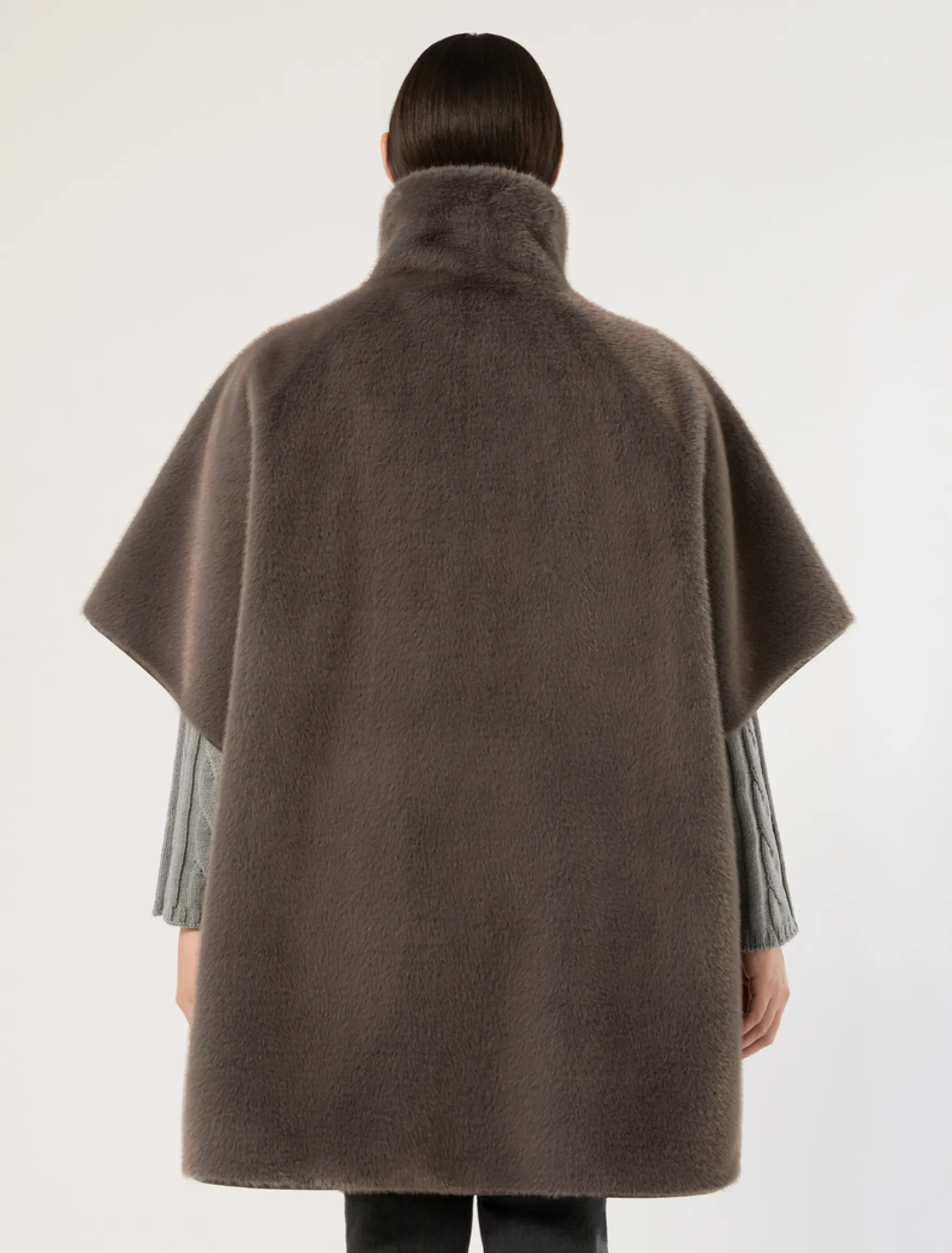 Giaccone a mantella reversibile - GRIGIO MEDIO