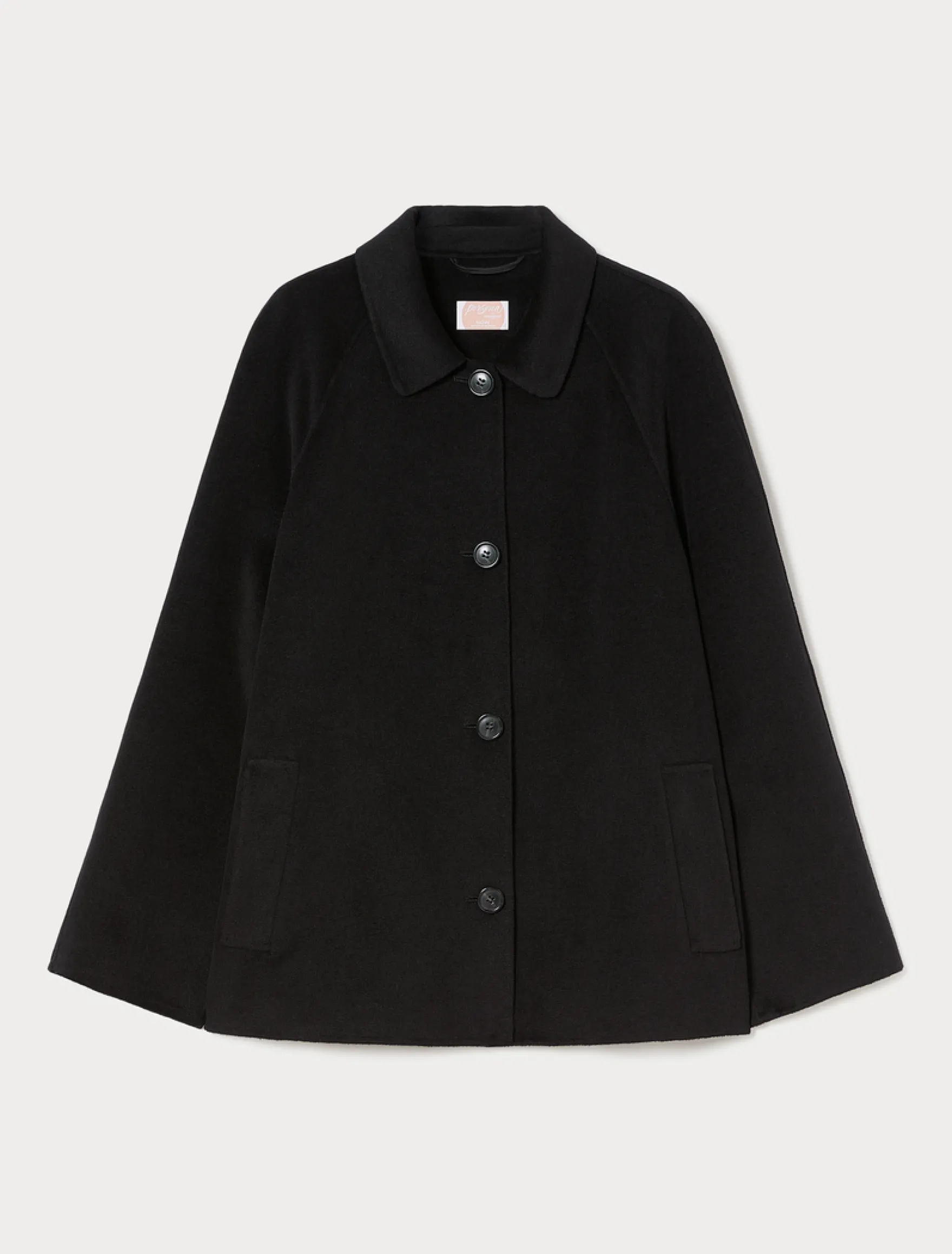Giaccone in panno double - NERO