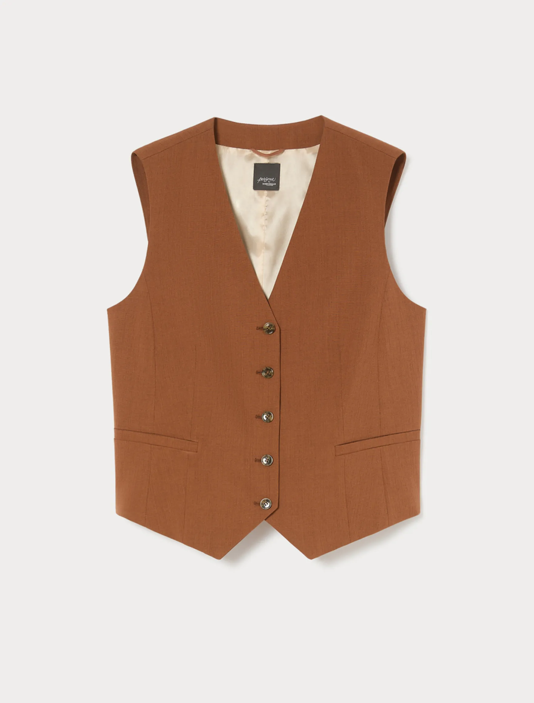 Gilet in stuoia mélange - CUOIO