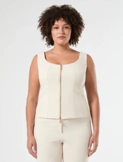Gilet in tessuto diagonale - ALBINO