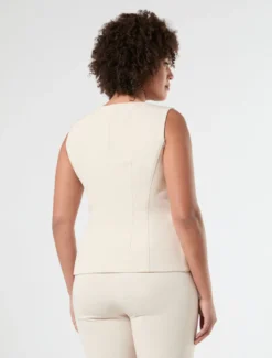 Gilet in tessuto diagonale - ALBINO