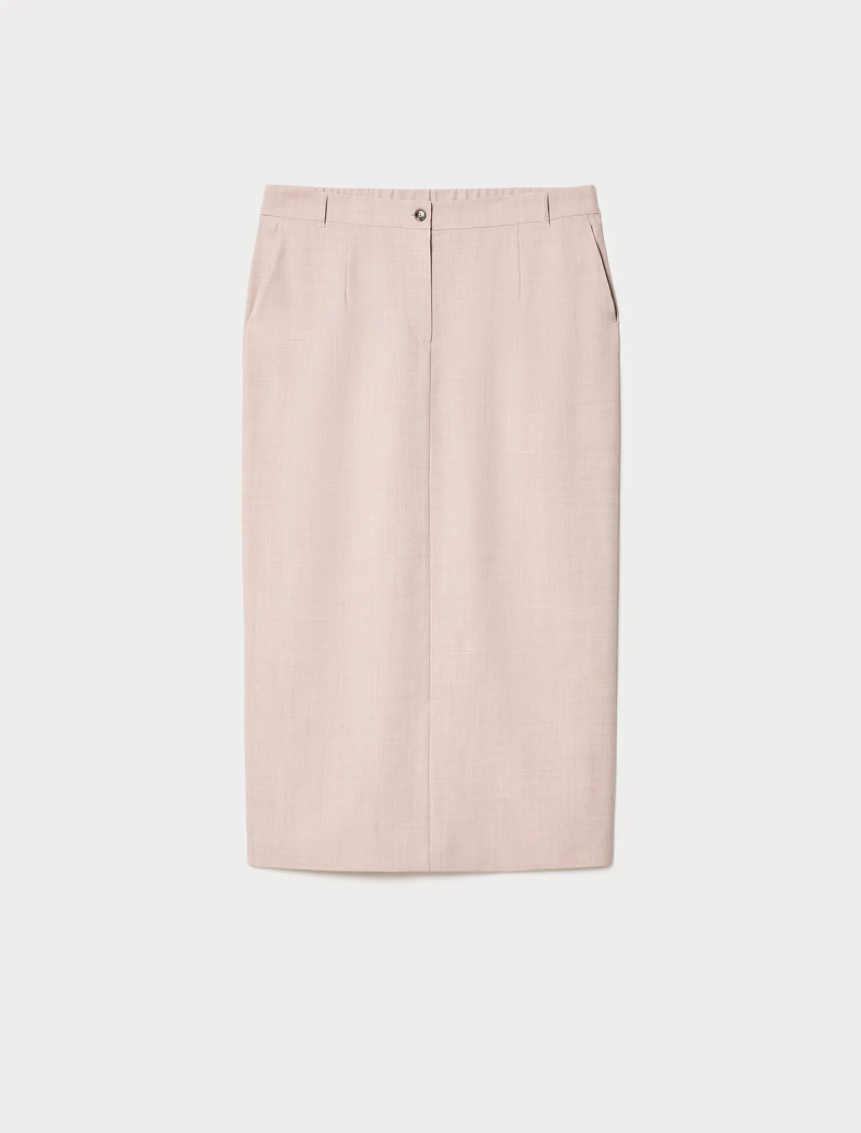 Gonna a tubino in twill - ROSA SFUMATO