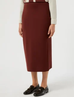 Gonna in maglia di viscosa - BORDEAUX