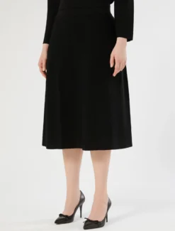 Gonna in maglia di viscosa - NERO