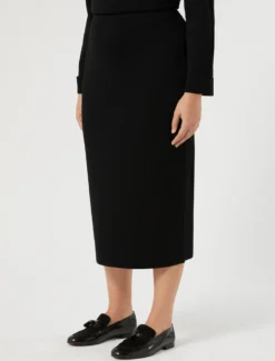 Gonna in maglia di viscosa - NERO