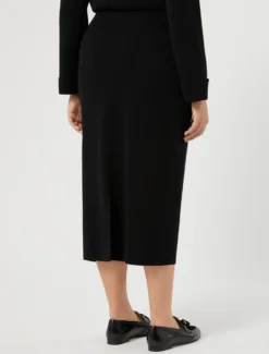 Gonna in maglia di viscosa - NERO