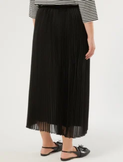 Gonna in organza plissé - NERO