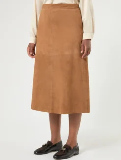 Gonna in suede - BISCOTTO