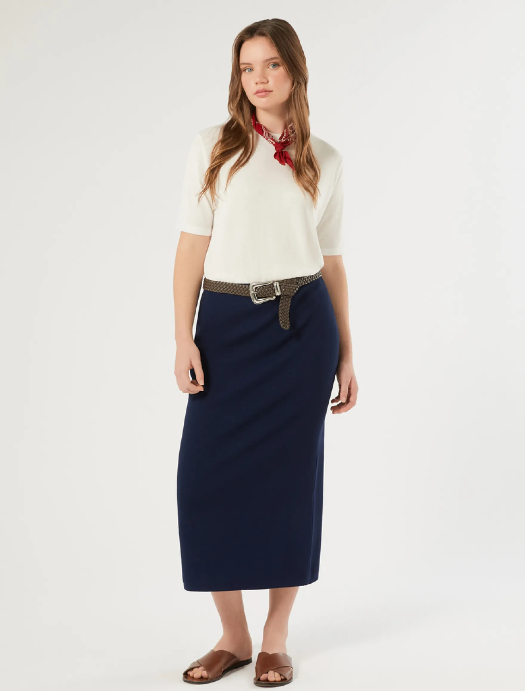 Gonna in viscosa stretch - BLU NOTTE