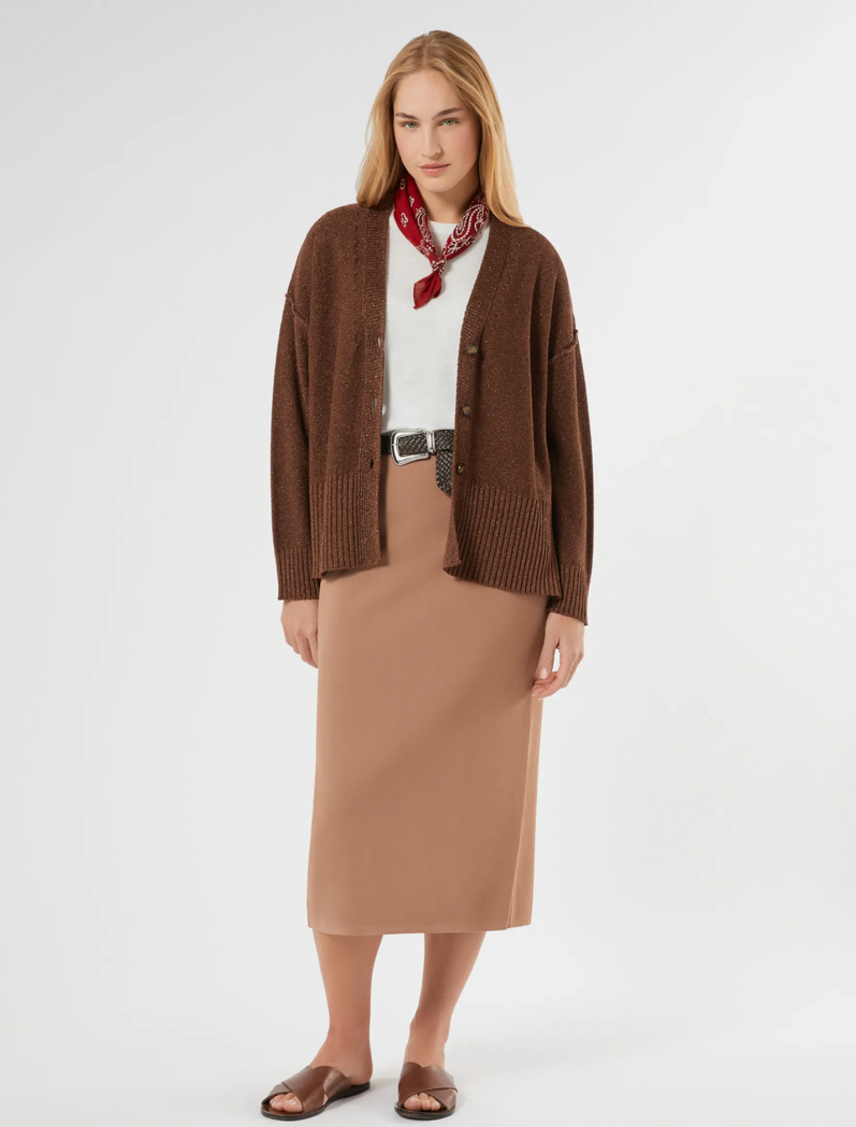 Gonna in viscosa stretch - CARAMELLO