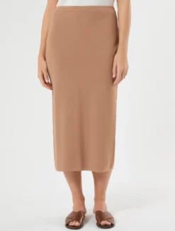 Gonna in viscosa stretch - CARAMELLO