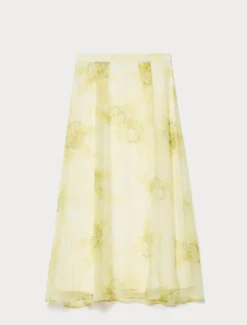 Gonna lunga in organza - GIALLO CHIARO
