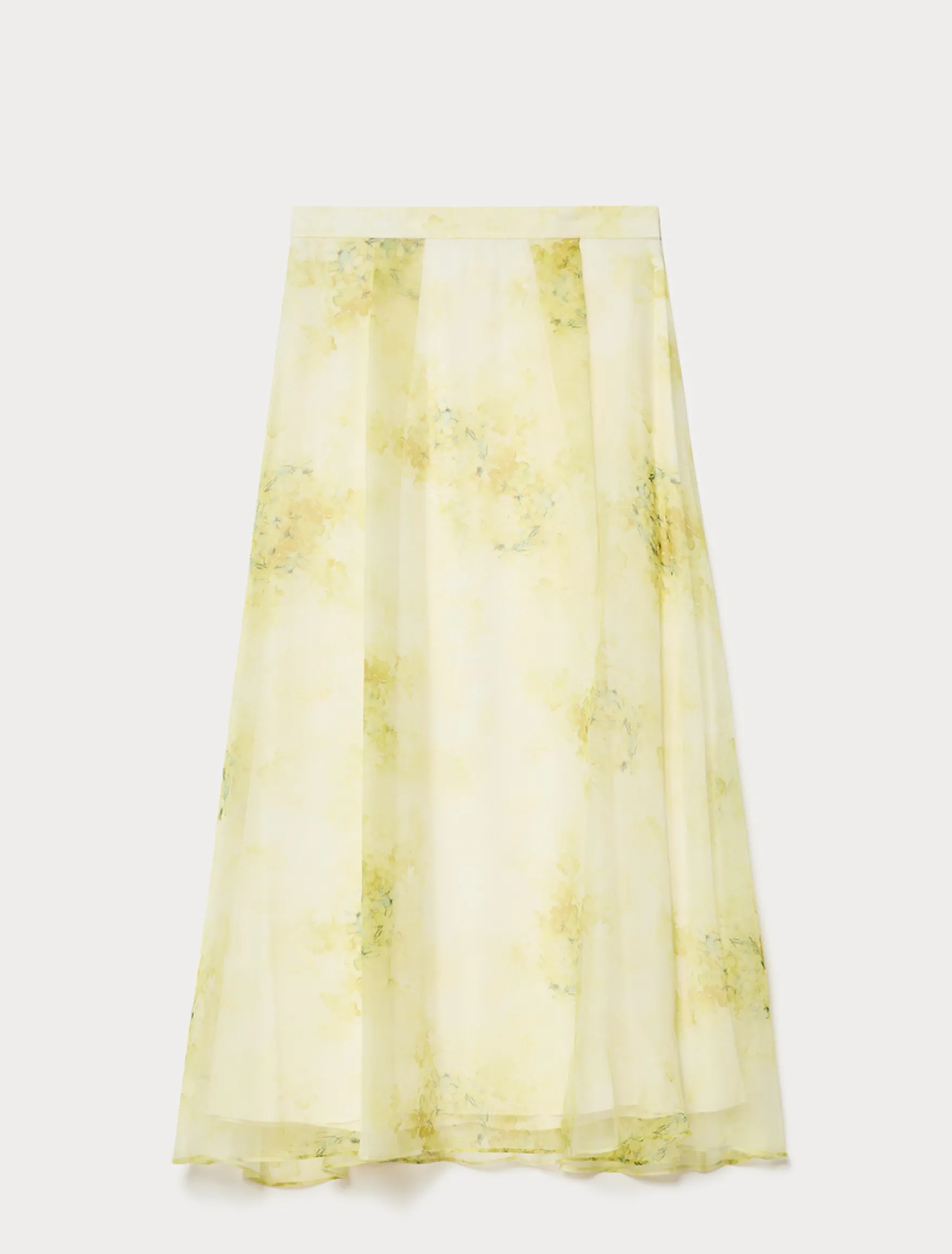 Gonna lunga in organza - GIALLO CHIARO