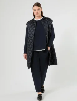 Imbottito in tela di nylon cangiante - BLU NOTTE