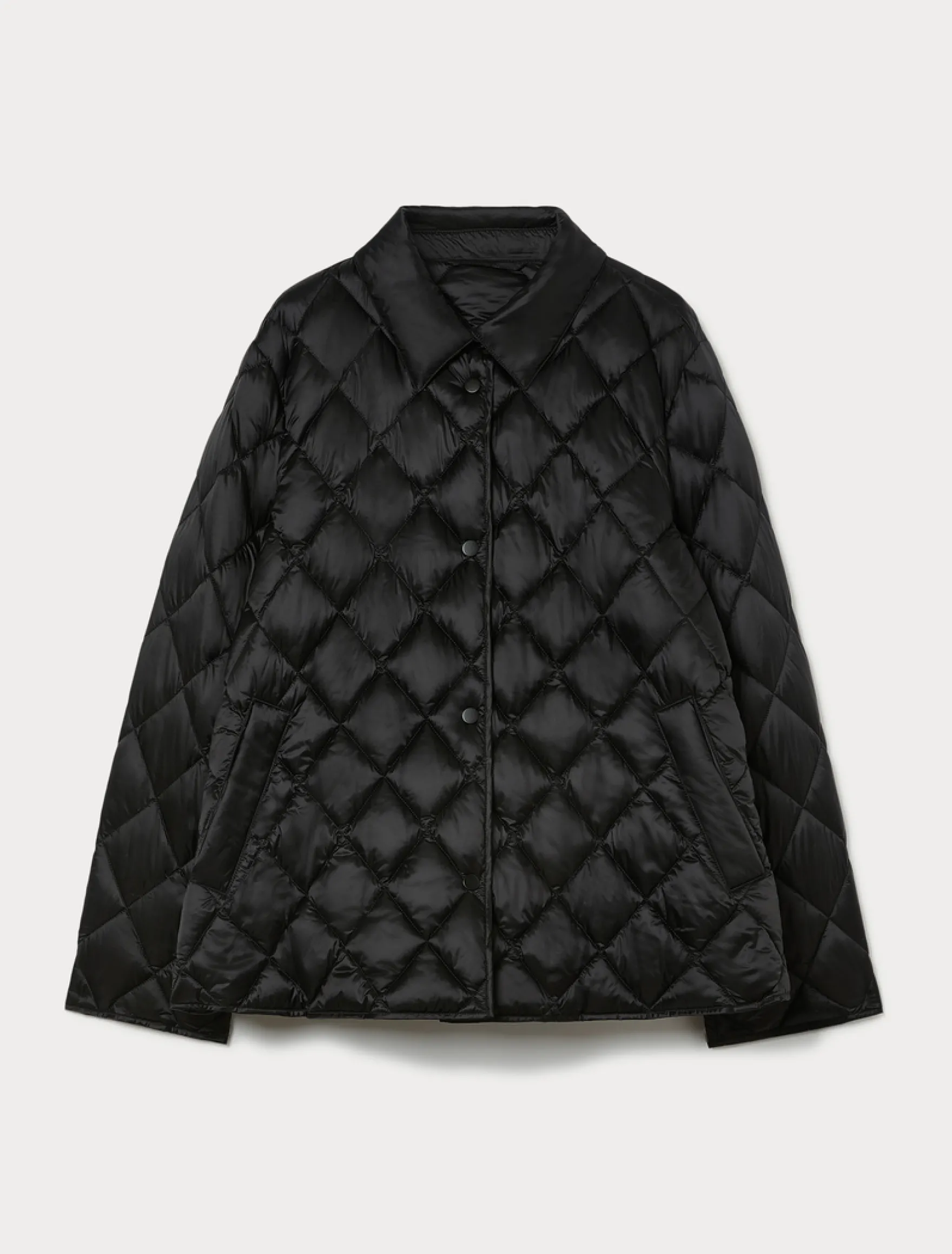 Imbottito in tela di nylon cangiante - NERO
