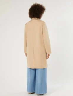 Impermeabile in gabardina antigoccia con ricamo - BEIGE
